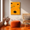 Golden Sunburst Sunflower Wall Art, Premium Matte Canvas Statement Decor for Modern Homes