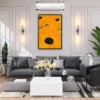 Golden Sunburst Sunflower Wall Art, Premium Matte Paper Framed Print for Modern Decor