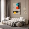 Chromatic Orbit – Colorful Geometric Abstract Wall Art, Premium Matte Canvas