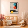 Chromatic Orbit – Colorful Geometric Abstract Wall Art, Premium Matte Framed Canvas