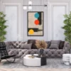 Chromatic Orbit – Colorful Geometric Abstract Wall Art, Premium Matte Framed Canvas