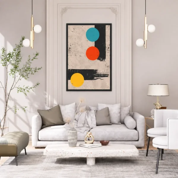 Chromatic Orbit – Colorful Geometric Abstract Wall Art, Premium Matte Framed Prints