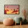 Autumn Leaf Dreamscape – Autumn Leaves Wall Art, Premium Matte Framed Canvas Decor