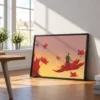 Autumn Leaf Dreamscape – Autumn Leaves Wall Art, Premium Matte Framed Canvas Decor