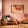 Crimson Origami Fish Wall Art – Premium Matte Framed Canvas for Modern Decor