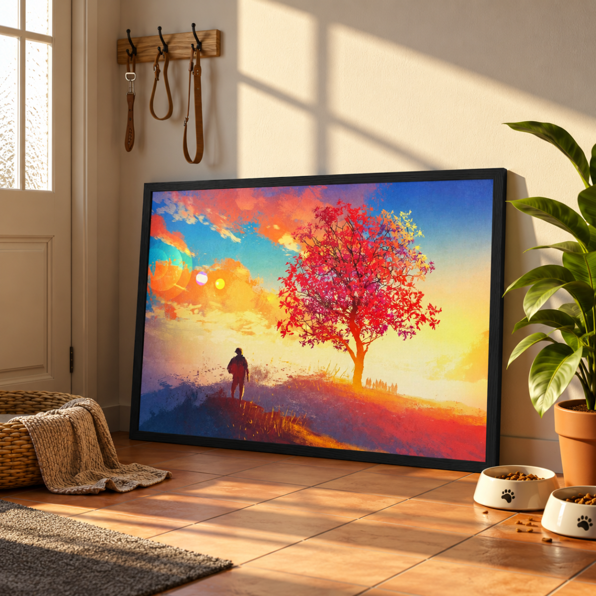 ChatGPT Image Sep 24, 2026, 09_47_49 PM Sunset Wanderer Framed Art Print – Premium Matte Paper Scenic Wall Decor