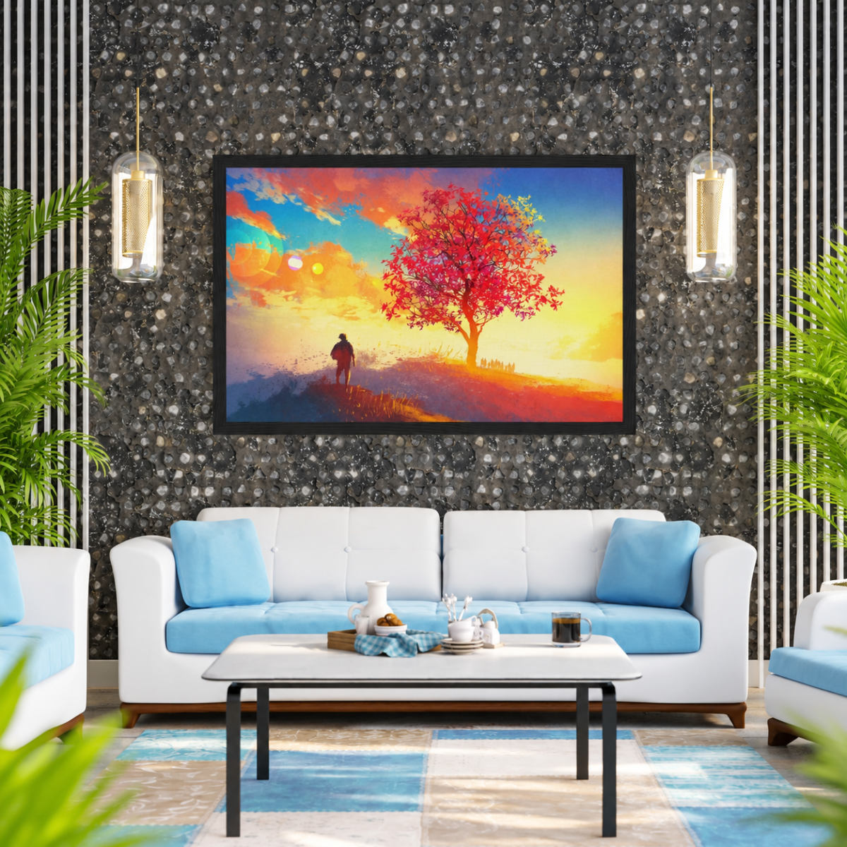 ChatGPT Image Sep 24, 2026, 09_47_59 PM Sunset Wanderer Framed Art Print – Premium Matte Paper Scenic Wall Decor