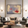 Crimson Paper Boat Wall Art – Dreamy Surreal Sky Premium Matte Framed Canvas
