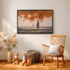 Autumn Farewell – Autumn Landscape Wall Art, Premium Matte Framed Canvas