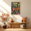 Tulip Garden Reverie – Tulip Garden Wall Art, Premium Matte Framed Canvas