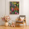 Tulip Garden Reverie – Tulip Garden Wall Art, Premium Matte Framed Canvas