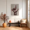 The Defiant Climb – Giant Hand Wall Art, Premium Matte Stretched Canvas