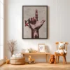 The Defiant Climb – Giant Hand Wall Art, Premium Matte Framed Canvas