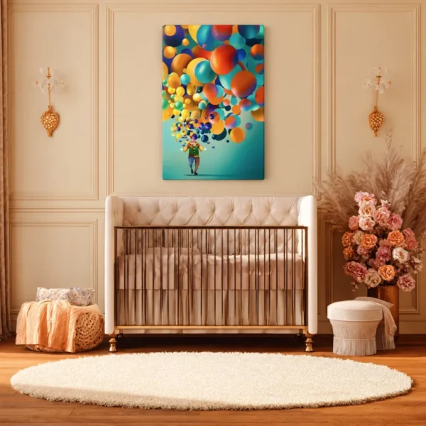 Balloon Reverie – Colorful Balloon Wall Art, Premium Matte Canvas for Modern Interiors