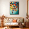 Balloon Reverie – Colorful Balloon Wall Art, Premium Matte Framed Canvas Decor