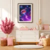 Abyssal Glow Jellyfish Ocean Wall Art, Premium Matte Framed Print, Deep Sea Decor