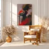 Crimson Shadow Warrior Dark Fantasy Knight Wall Art Premium Matte Canvas