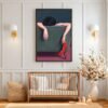 Red Heels Relaxation – Red Heels Wall Art, Premium Matte Framed Canvas Decor