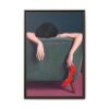 Red Heels Relaxation – Red Heels Wall Art, Premium Matte Framed Canvas Decor