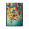 Balloon Reverie – Colorful Balloon Wall Art, Premium Matte Framed Canvas Decor