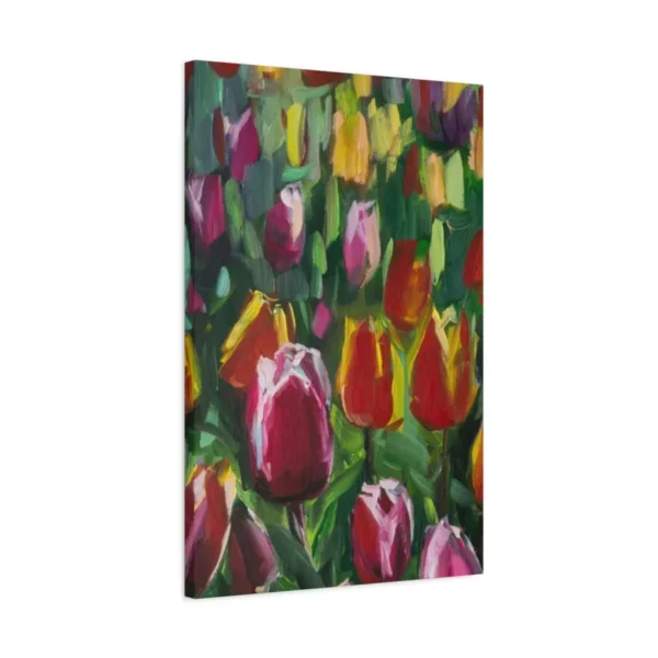 Tulip Garden Reverie – Modern Tulip Floral Wall Art, Premium Matte Canvas