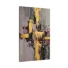 Golden Fracture Abstract Wall Art, Premium Matte Canvas for Modern Luxury Interiors
