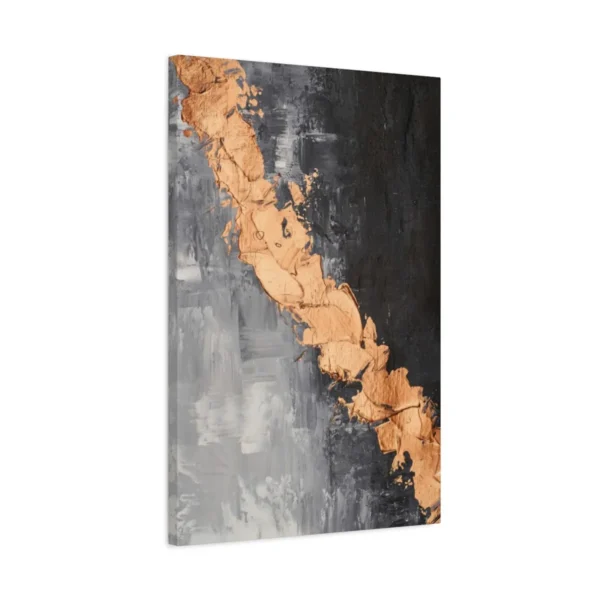 Copper Horizons – Abstract Americas Map Wall Art, Premium Matte Stretched Canvas Decor