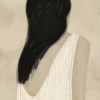 Quiet Silhouette – Minimalist Woman Wall Art, Premium Matte Canvas Decor