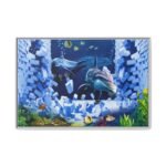 Shatterreef Dolphin Ocean Wall Art – Vibrant Marine Framed Canvas for Modern Interiors