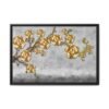 Gilded Rose Canopy – Golden Rose Framed Canvas Wall Art, Luxe Botanical Decor