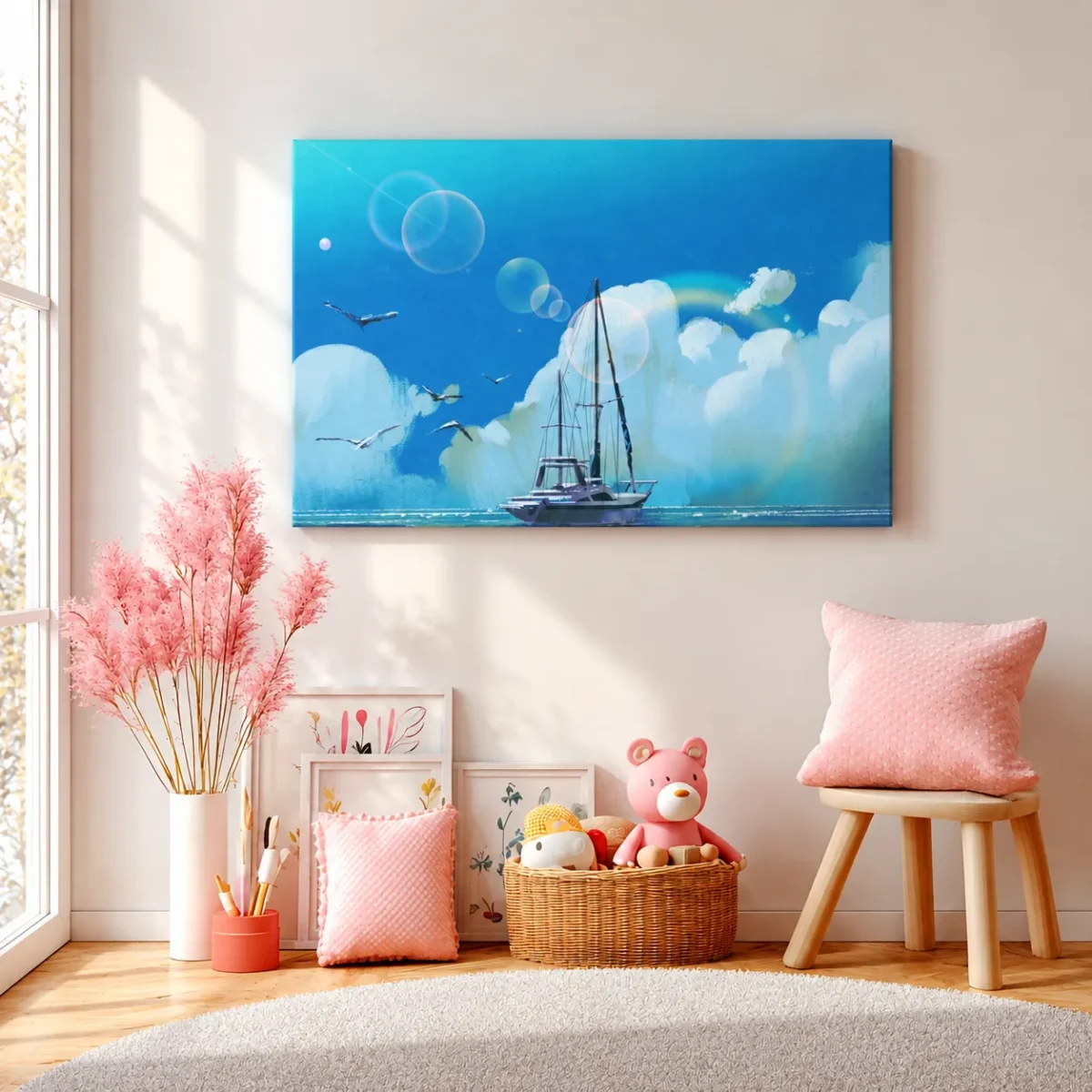 Tideborne Passage – Sailing Boat Ocean Wall Art, Premium Matte Canvas Decor