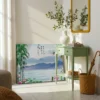 117 (1) Jade Mist Sanctuary – Bamboo Mountain Wall Art, Lotus Lake Canvas Decor