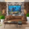 Azurefin Reef — Dolphin Ocean Wall Art, Tropical Marine Framed Canvas