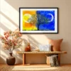 Solar Nocturne Tree Wall Art – Celestial Day-to-Night Framed Print