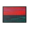Emberveil Red Black Green Abstract Wall Art – Textured Modern Framed Canvas