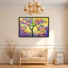 Prismatic Bloomtree – Colorful Tree Wall Art, Gallery-Style Framed Canvas