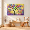 Prismatic Bloomtree – Colorful Tree Wall Art, Vibrant Contemporary Canvas Decor
