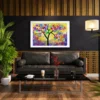 Colorful Tree Wall Art – Prismatic Bloomtree, Elegant Framed Art Print