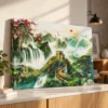 Jade Citadel Reverie – Chinese Landscape Wall Art Canvas, Mountain & Great Wall Decor