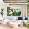 Jade Citadel Reverie – Chinese Landscape Wall Art Canvas, Mountain & Great Wall Decor