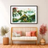 Jade Citadel Reverie – Chinese Landscape Framed Print, Great Wall Mountain Decor