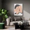 Love in Plain Sight Love Line Art Canvas, Modern Figurative Wall Decor