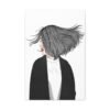 Velvet Gale – Windswept Woman Canvas Wall Art for Modern Fashion Interiors
