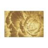 Ochre Avian Reverie – Golden Botanical Wall Art Canvas, Vintage Nature Decor