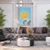 Golden Pause – Autumn Maple Leaf Wall Art, Matte Canvas for Cozy Interiors