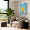 133 (2) Golden Pause – Autumn Maple Leaf Wall Art, Premium Framed Canvas