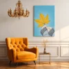 Golden Pause – Autumn Maple Leaf Wall Art, Matte Canvas for Cozy Interiors