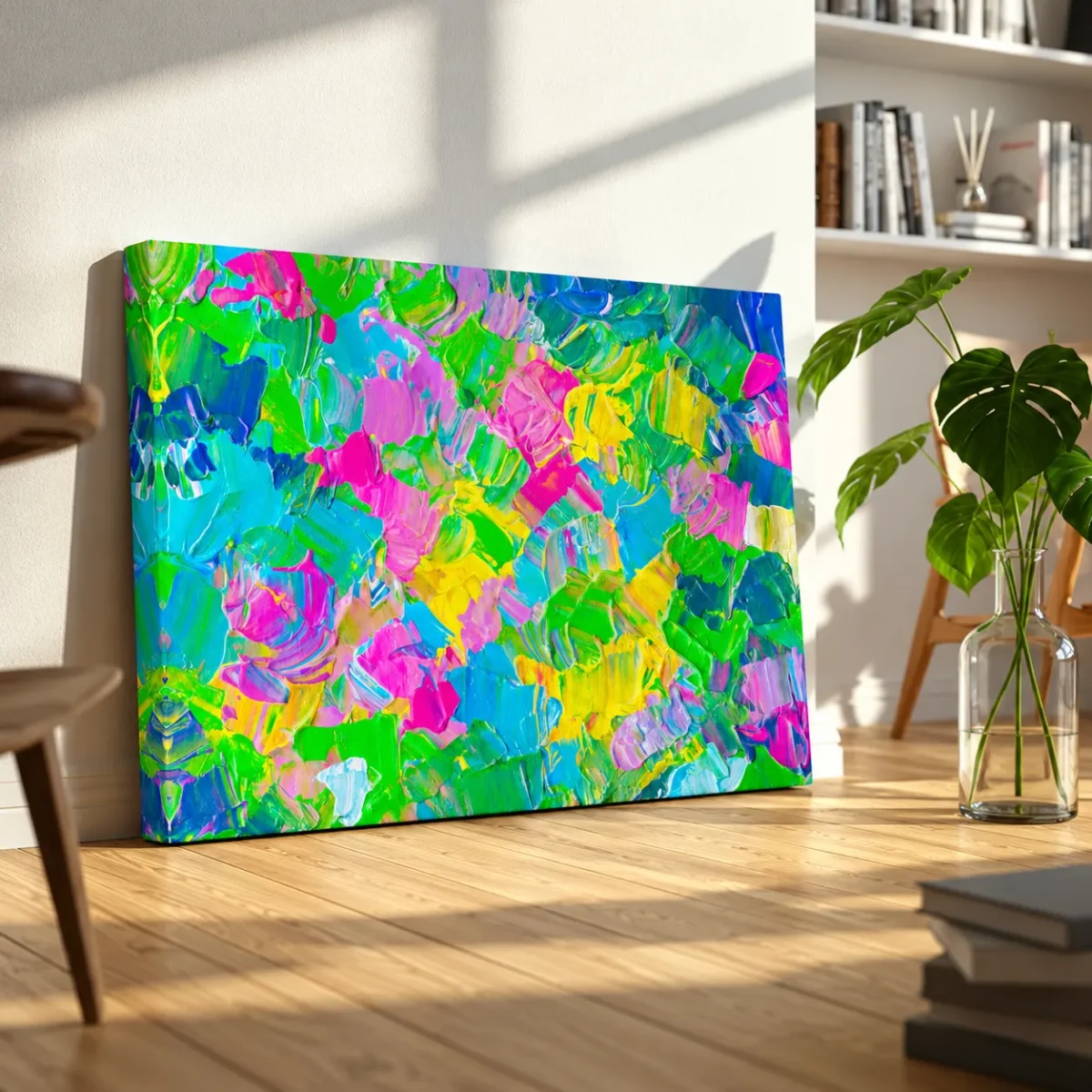 Prism Riot – Vibrant Abstract Canvas Wall Art for Bold Modern Interiors