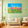 Prismtide Bloomscape – Colorful Abstract Landscape Wall Art Canvas