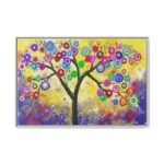 Prismatic Bloomtree – Colorful Tree Wall Art, Gallery-Style Framed Canvas